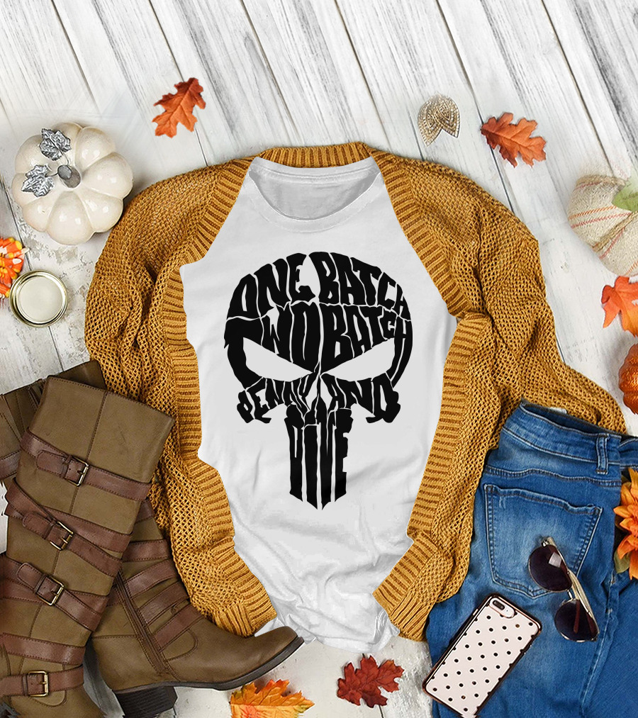 One Batch Two Batch Penny And Dime Skull Emblem T-Shirt