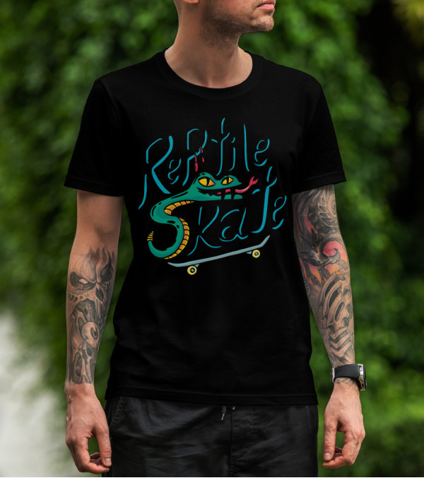Reptile Skate Snake Skateboard T-Shirt