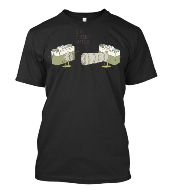 Size Doesn't Matter Camera Humor Cartoon T-Shirt