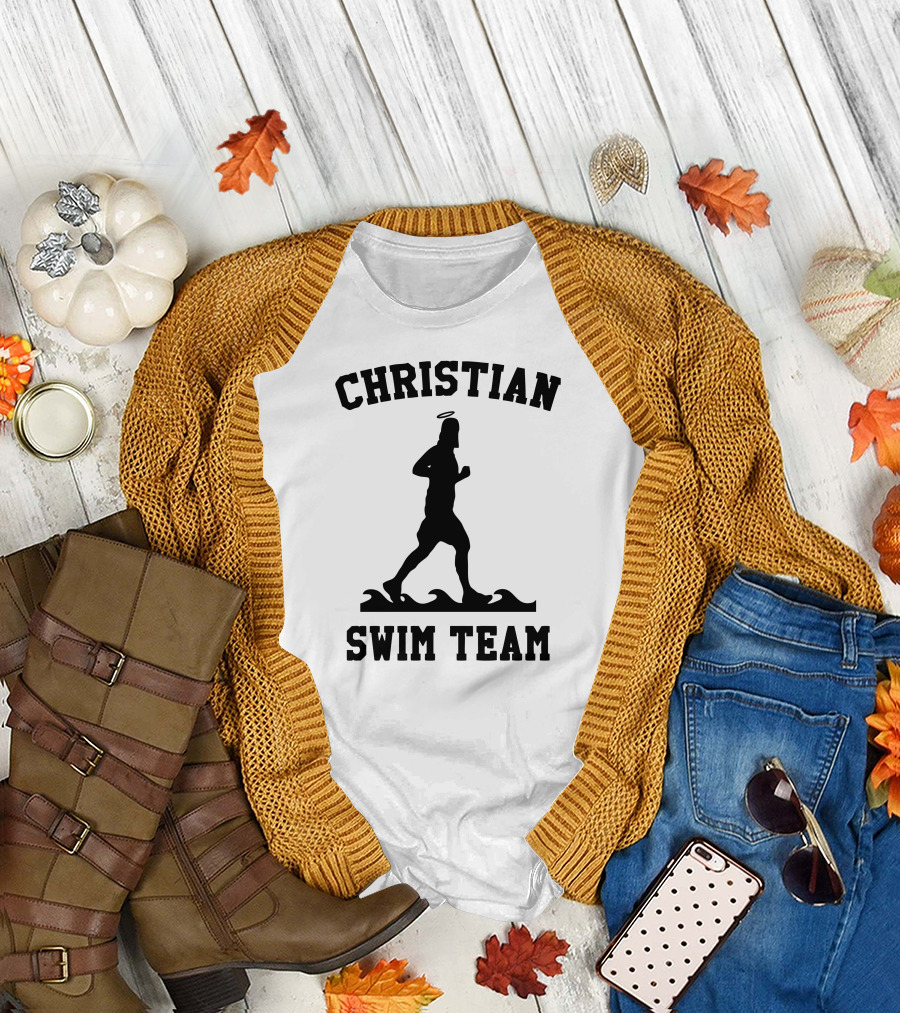 Christian Swim Team Walking on Water T-Shirt