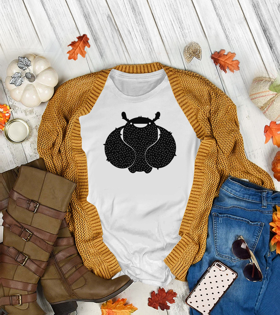 Cuddle Cute Smiling Creature with Antennae T-Shirt
