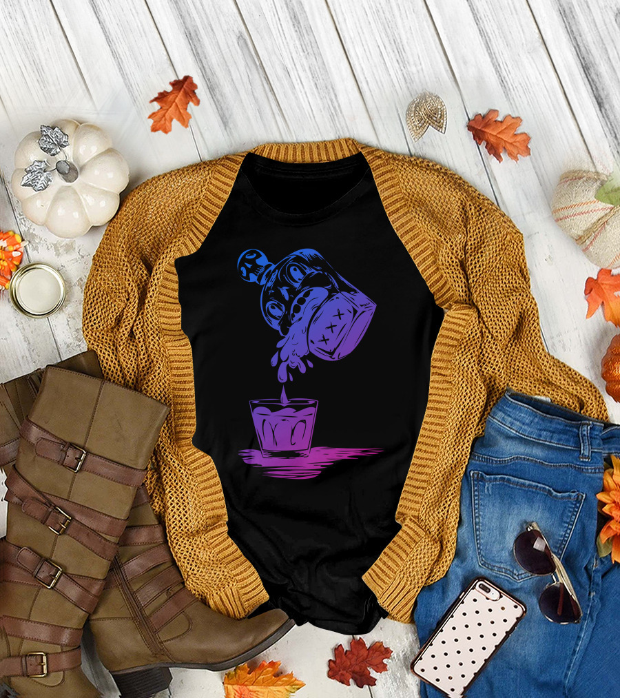 Pour Me Out Poison Bottle Pouring Drink T-Shirt