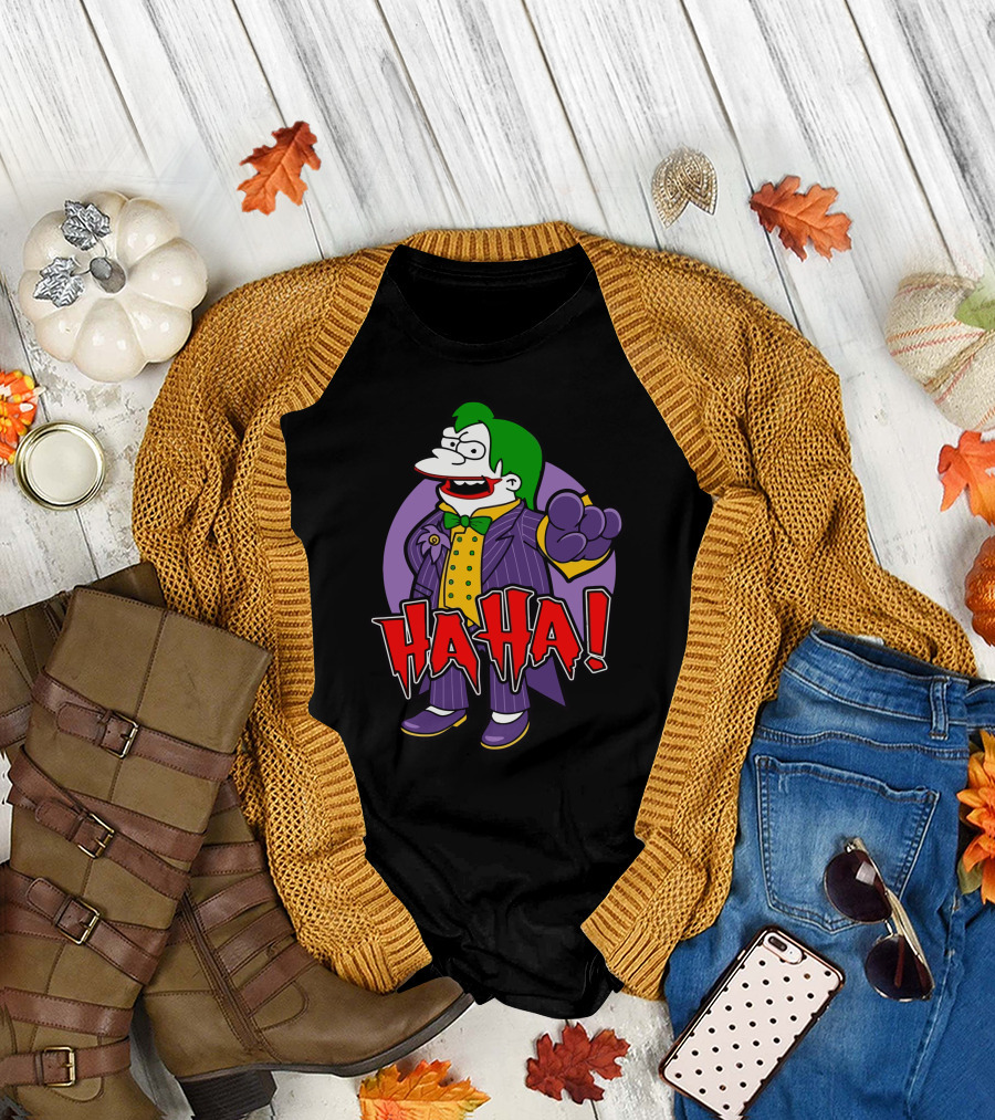 HA HA Joker Simpsons Crossover T-Shirt