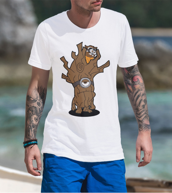 I Am Minion Tree Costume With Cartoon Squirrel T-Shirt