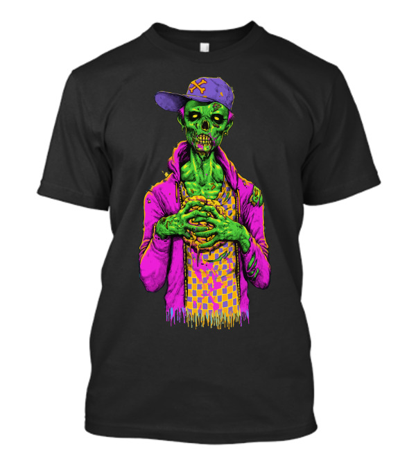 I Got A Brain Zombie In Colorful Streetwear T-Shirt