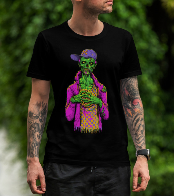 I Got A Brain Zombie In Colorful Streetwear T-Shirt