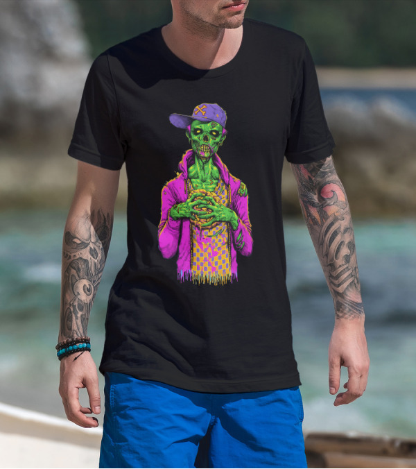 I Got A Brain Zombie In Colorful Streetwear T-Shirt