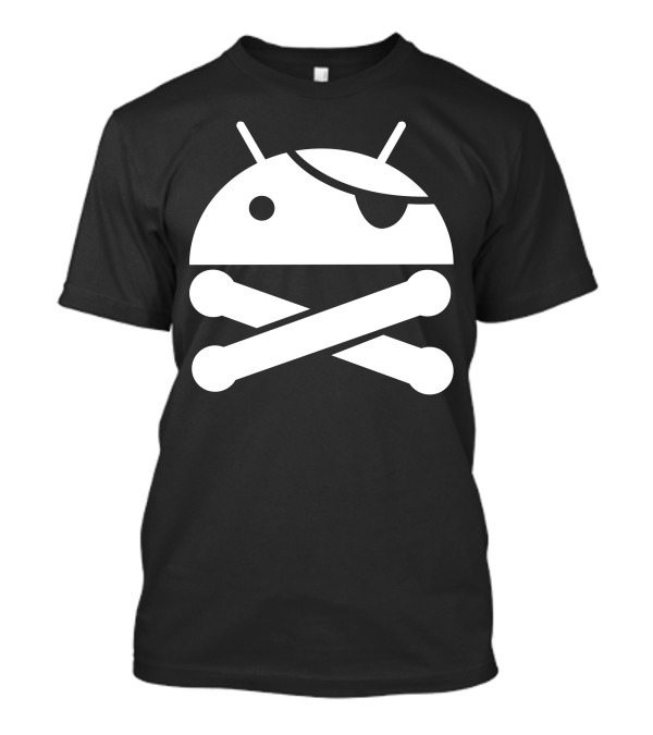 Android Pirate Superuser Icon Skull And Crossbones T-Shirt