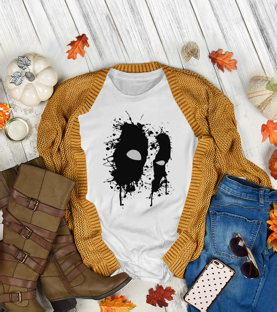 Deadpool Mask Splatter T-Shirt
