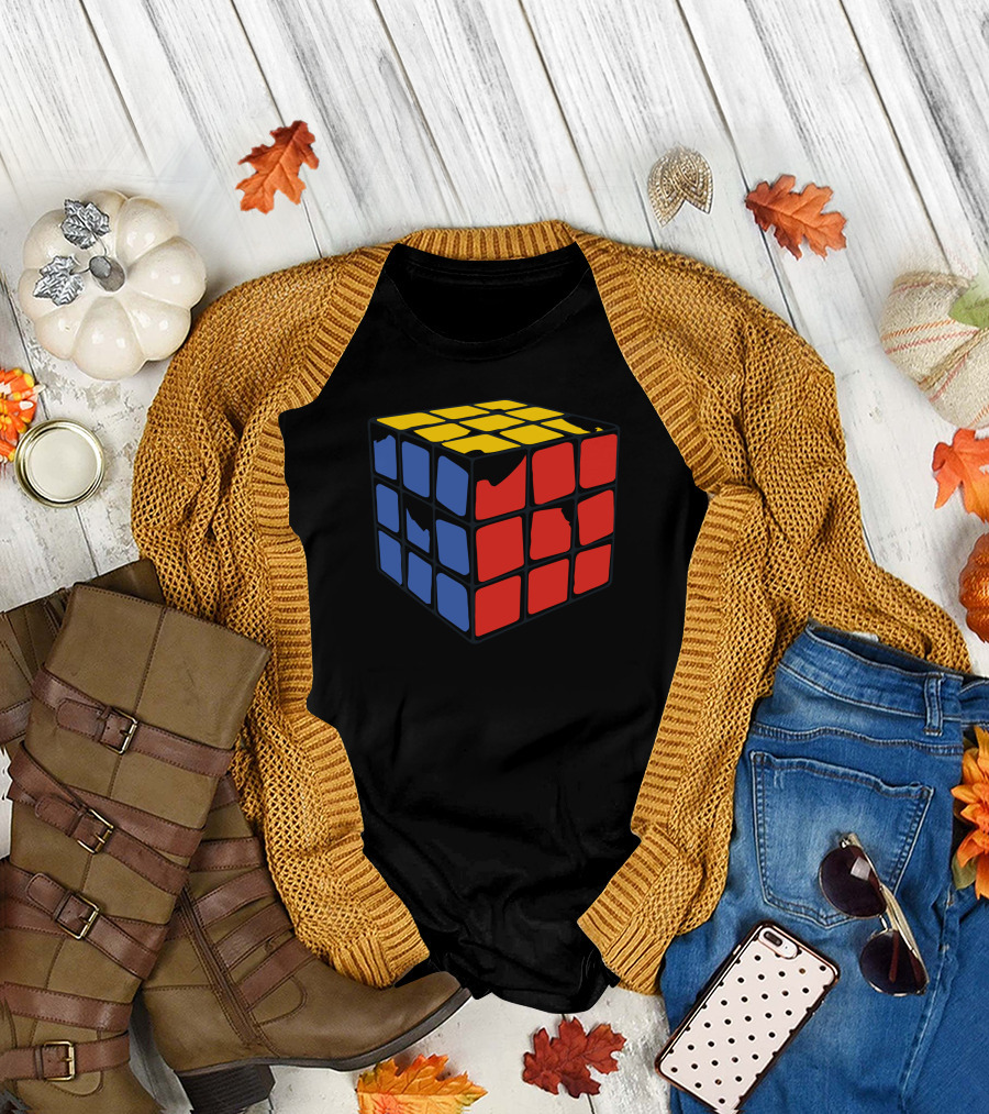 Solved It Rubik's Cube Chewed Puzzle T-Shirt