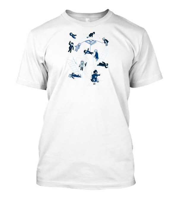 Who Needs Gravity M.C. Escher Inspired Relativity Staircase T-Shirt