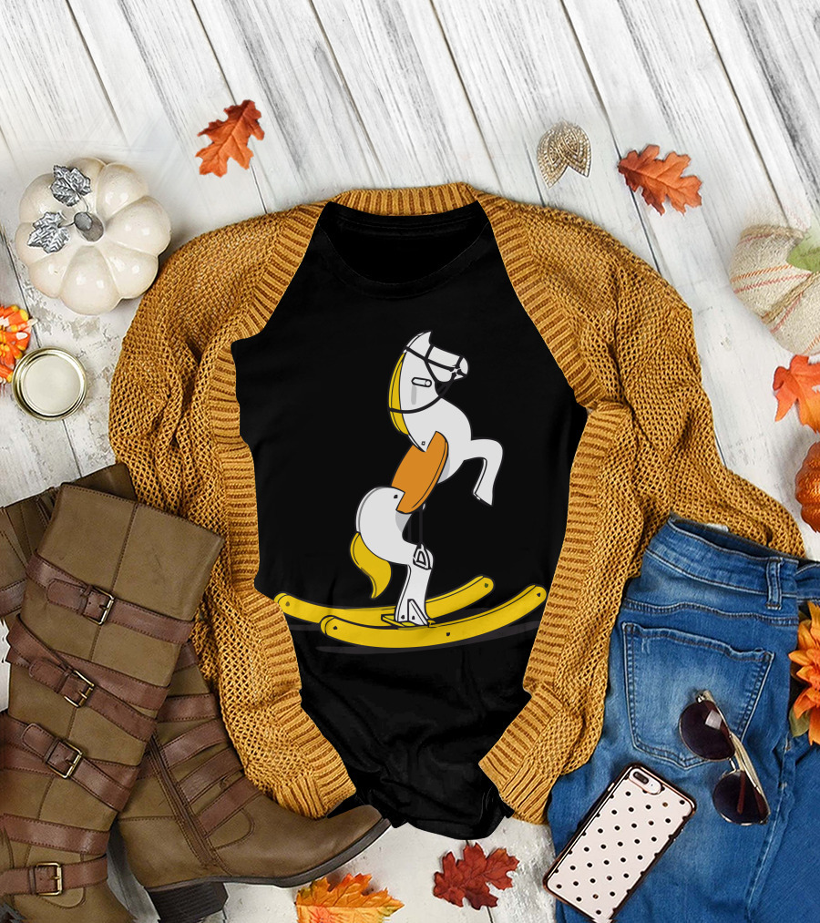 Wild Rocking Horse Retro Modern Style Toy T-Shirt