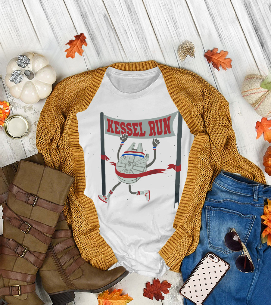 Kessel Run Spaceship Finish Line Victory T-Shirt