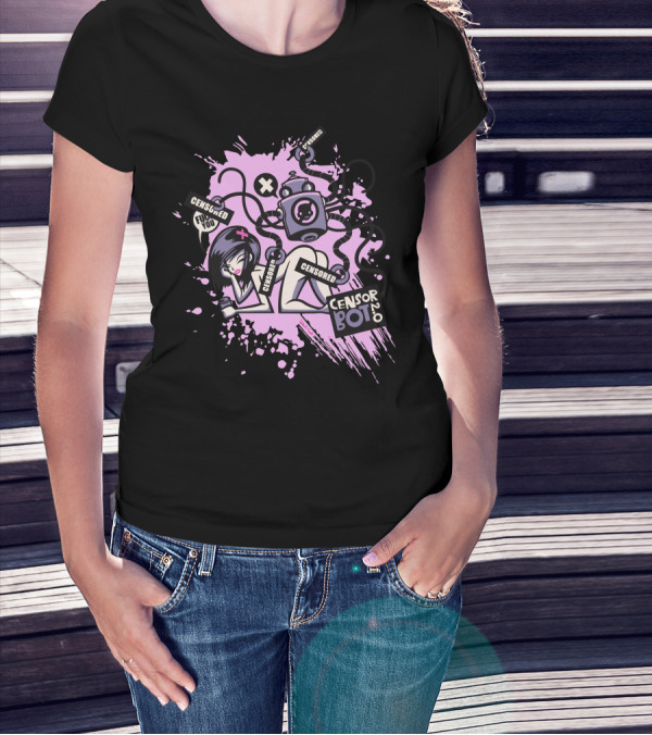 Censorbot Censored Anime Girl Tentacles T-Shirt