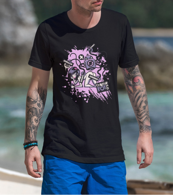 Censorbot Censored Anime Girl Tentacles T-Shirt