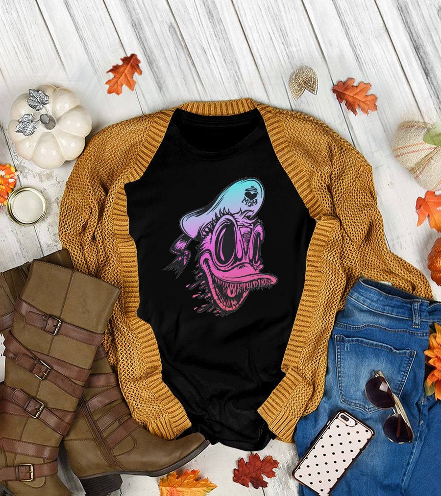 NYOM Crazy Duck Neon Sailor Hat T-Shirt