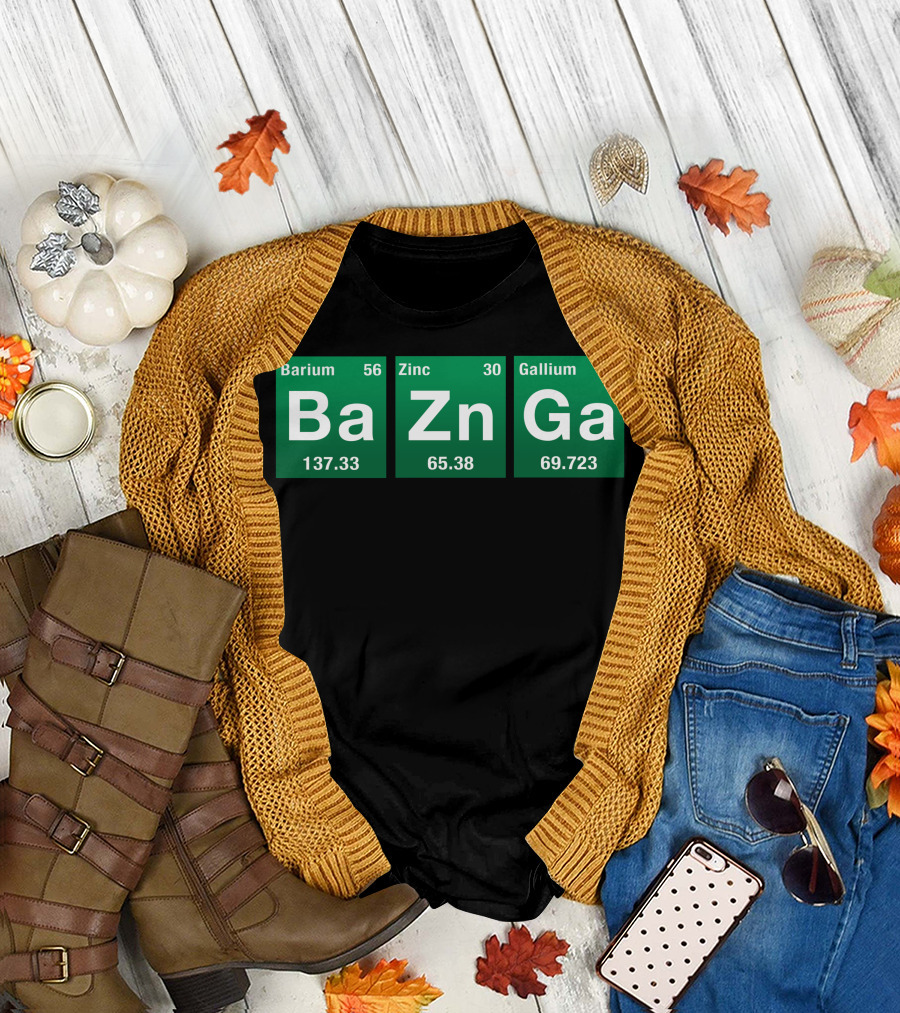 Bazinga Barium Zinc Gallium Periodic Table T-Shirt