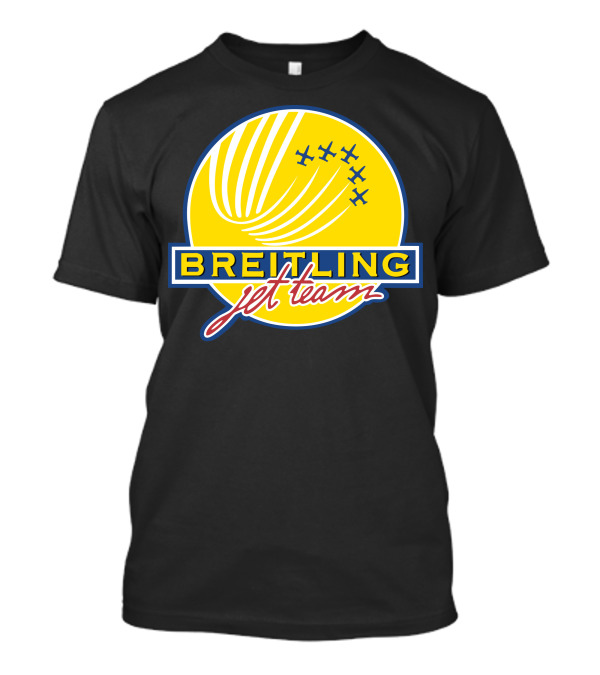 BREITLING Jet Team Logo Airplanes Yellow Circle T-Shirt