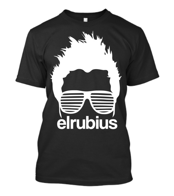 Elrubius Logo With Iconic Sunglasses And Hair T-Shirt