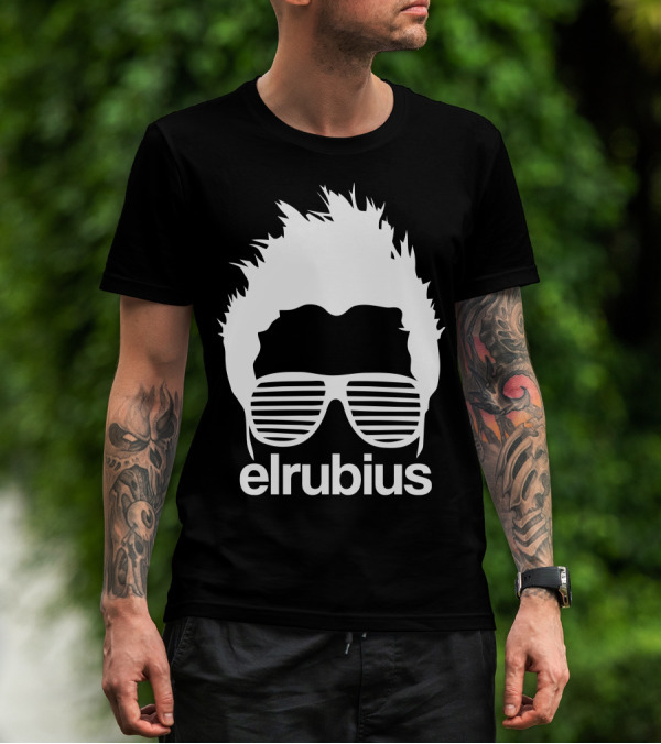 Elrubius Logo With Iconic Sunglasses And Hair T-Shirt