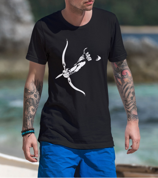 Pfeil Bogen Bow Archery Magic Fantasy Hunter Schurke Assasins Arrow T-Shirt
