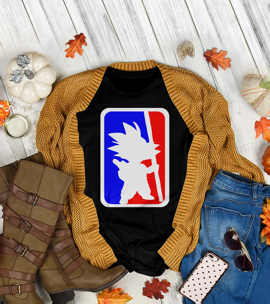 Son Goku NBA Logo Parody Fun T-Shirt