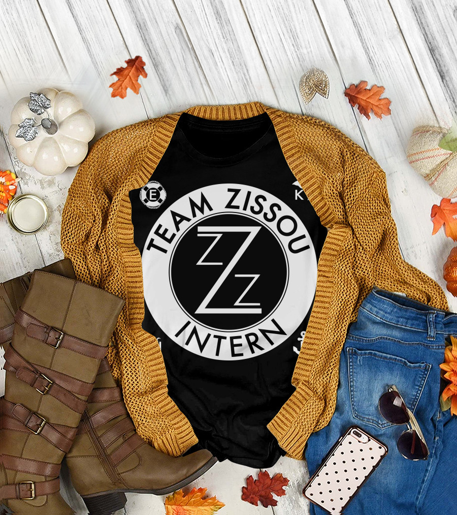 Team Zissou Intern Circle Emblem with Dolphin, Anchor, Octopus, and Lifebuoy Symbols T-Shirt