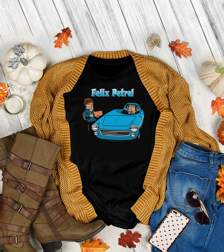 Felix Petrol Blue Car Adventure with Characters T-Shirt