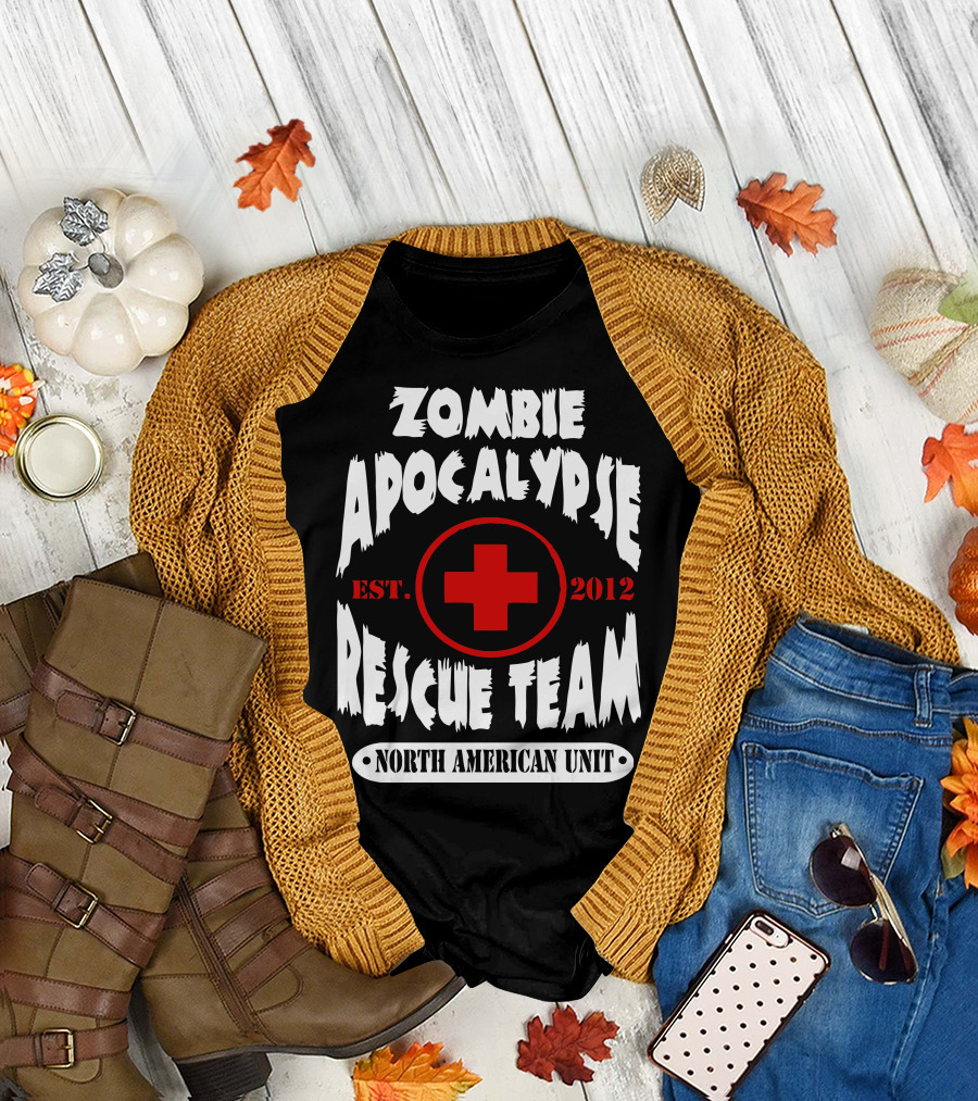 Zombie Apocalypse Rescue Team North American Unit Est. 2012 T-Shirt