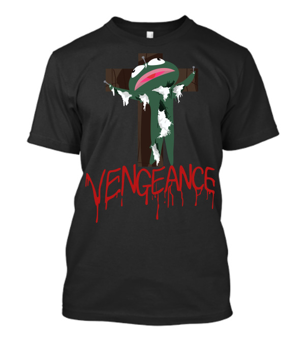 Vengeance Frog On Cross Pale Parody Artemis Clydefrog T-Shirt