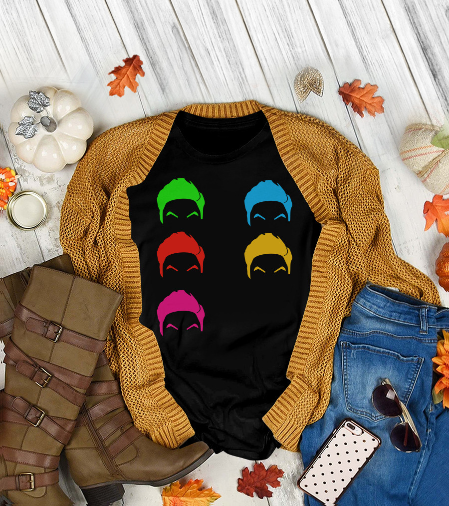 Felipe Neto Hair Color Green Blue Red Yellow Pink Black T-Shirt