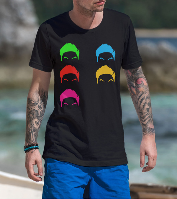 Felipe Neto Hair Color Green Blue Red Yellow Pink Black T-Shirt