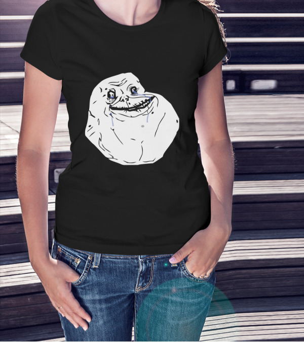 Forever Alone Meme Sad Face T-Shirt
