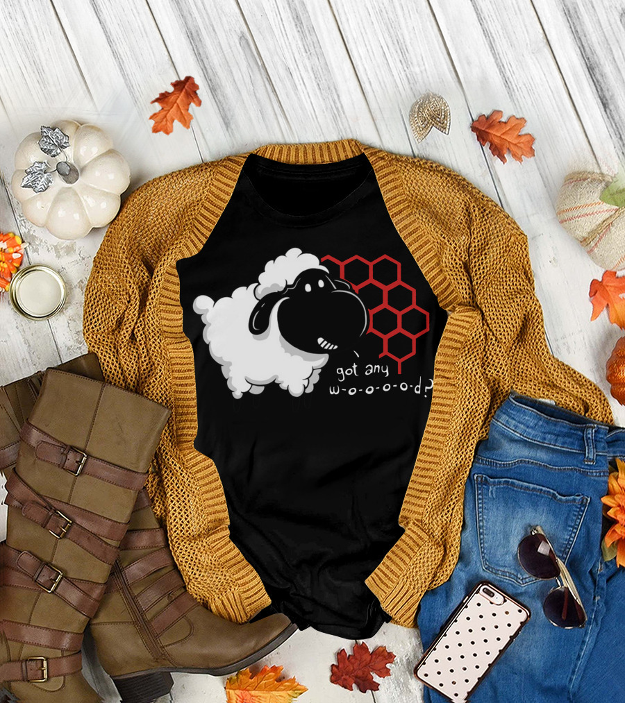 Catan Got Any Woooood Sheep Hexagon T-Shirt