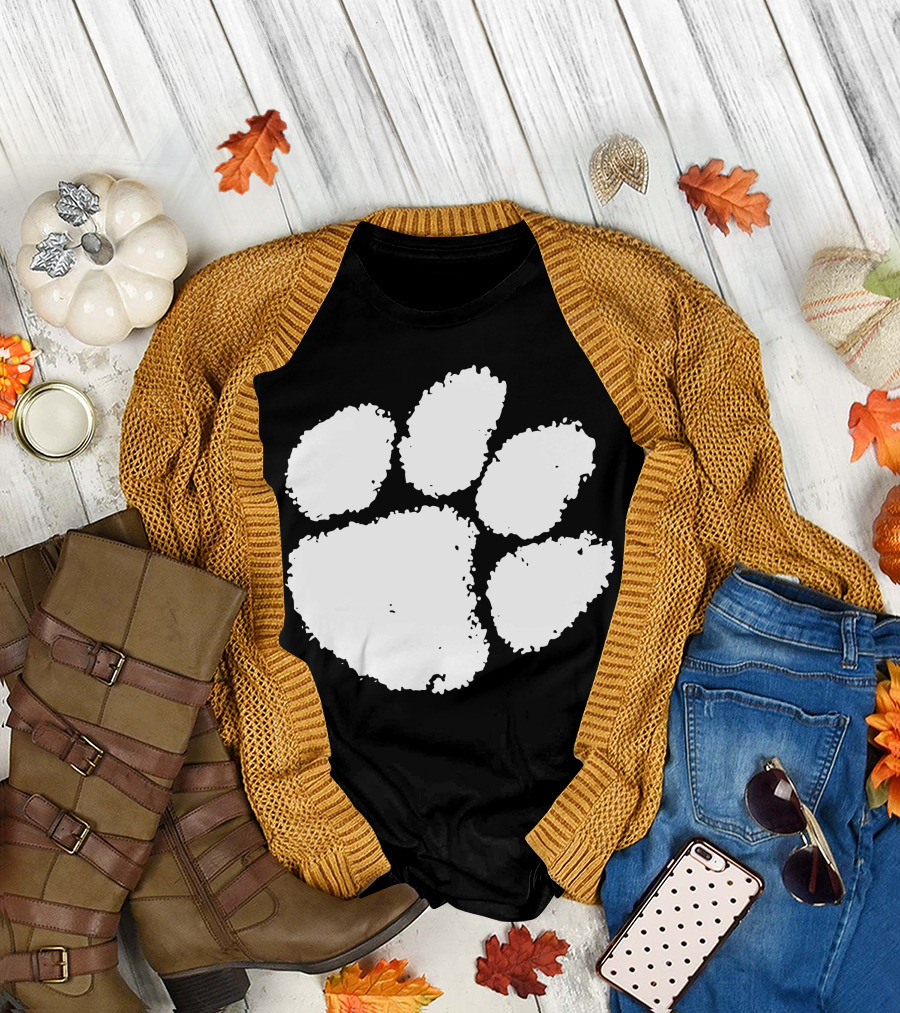 Clemson Tigers Paw Prints T-Shirt