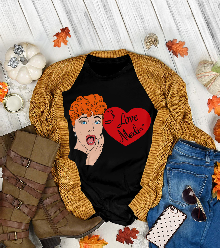 I Love Media Lucy Retro Comic T-Shirt
