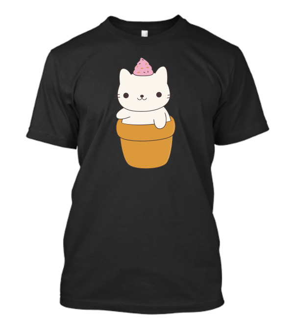 Kawaii Kitten Ice Cream Cone Cuteness Overload T-Shirt