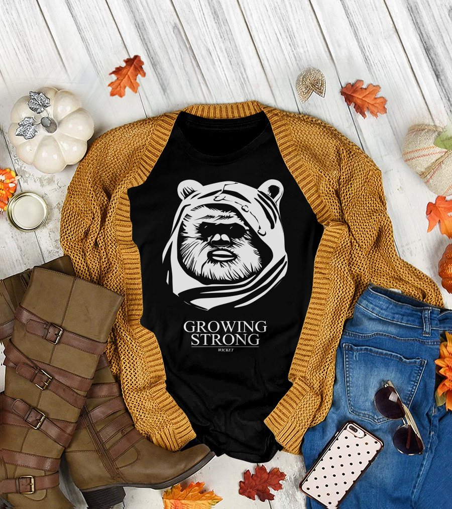 Growing Strong Wicket Star Wars Ewok T-Shirt