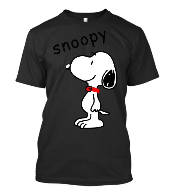 Snoopy Dog With Red Collar T-Shirt