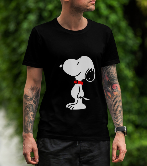 Snoopy Dog With Red Collar T-Shirt