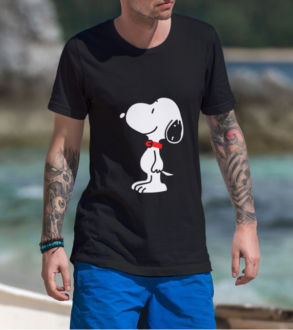 Snoopy Dog With Red Collar T-Shirt