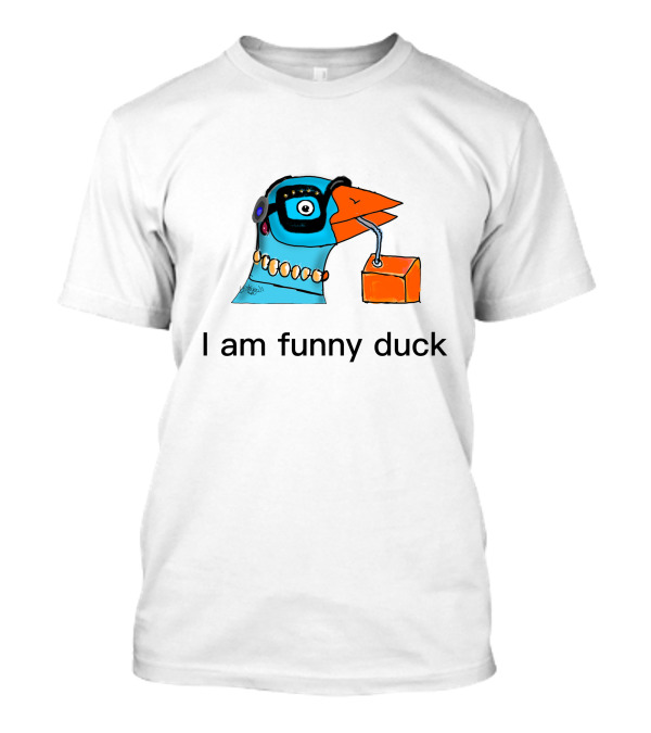 I Am Funny Duck Glasses Necklace Beak Box T-Shirt