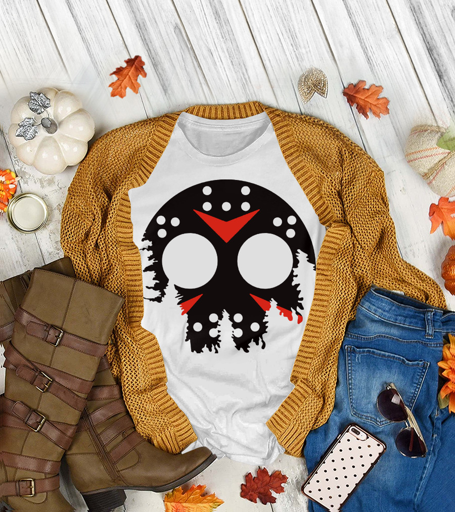 Jason Voorhees Hockey Mask Moon Halloween Mashup T-Shirt