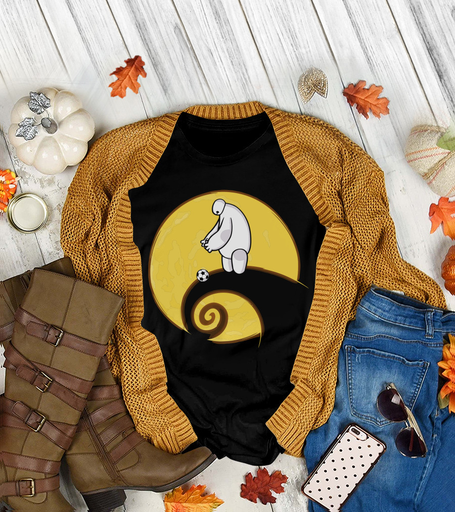 Big Nightmare with Soccer on Moonlit Spiral T-Shirt