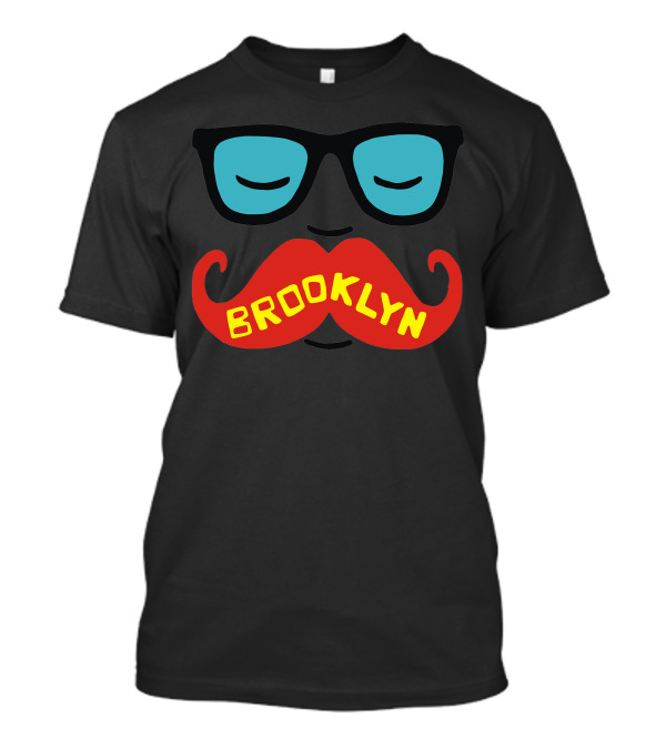 Brooklyn Moustache Glasses T-Shirt