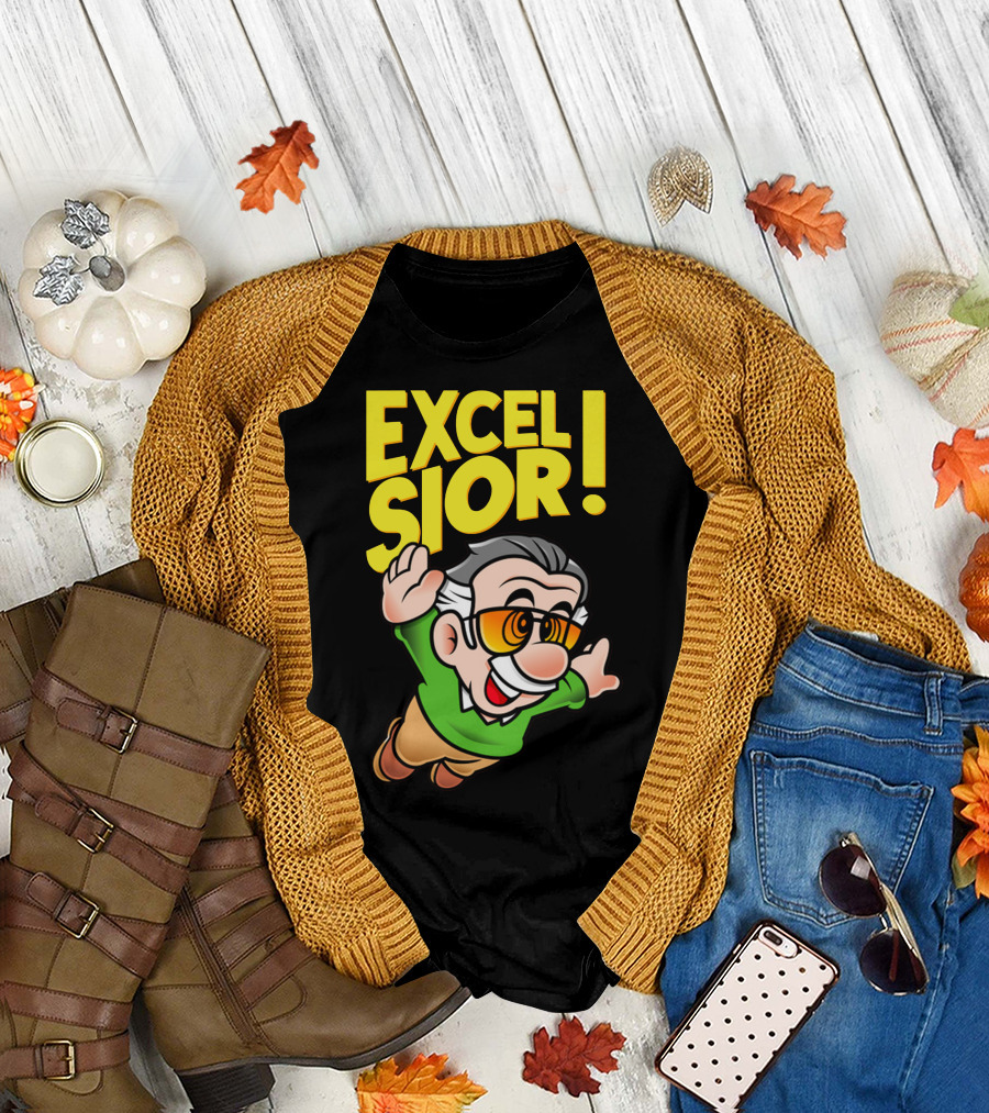 EXCELSIOR Flying Character with Glasses and Green T-Shirt