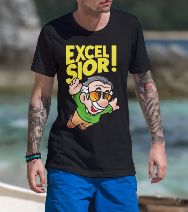 EXCELSIOR Flying Character With Glasses And Green T-Shirt