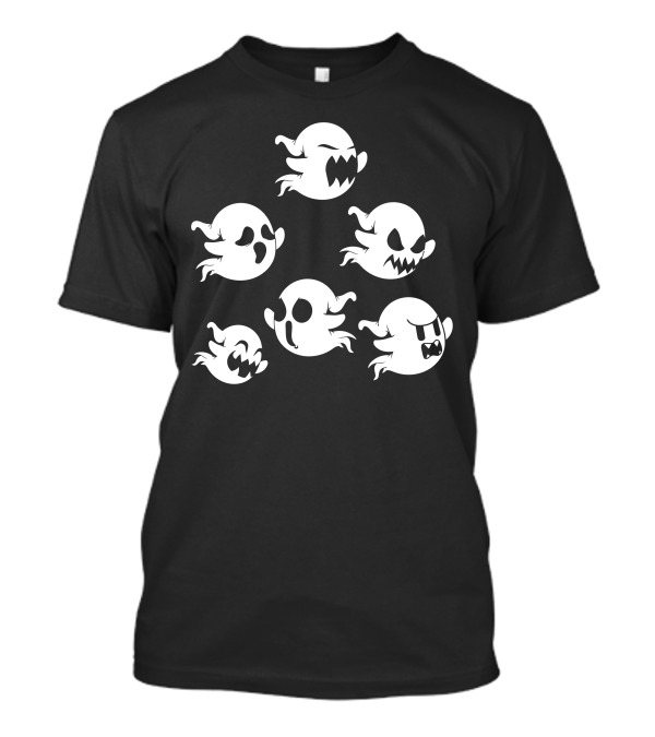 Ghost Boos Spooky Expressions Emoji Faces T-Shirt