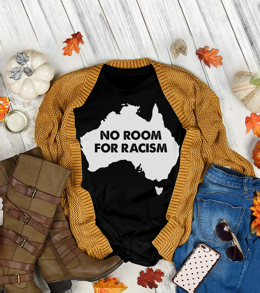 No Room For Racism Australia Map T-Shirt
