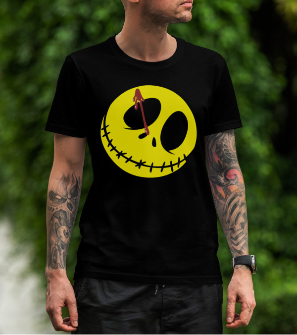 Who Es The Skellignton Smiley Face Horror T-Shirt